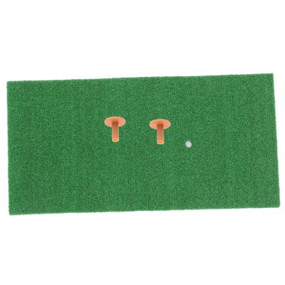 BESPORTBLE 1set Portable Golf Hitting Mat Realistic Turf for Practice Includes Mat Oxford Tees for Daily Training and Skill Development