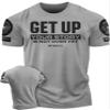 Your Story is Not Over Yet, Get Up Gym Motivational T-Shirts for Men (3XL, Get Up Grey Branded) view 1