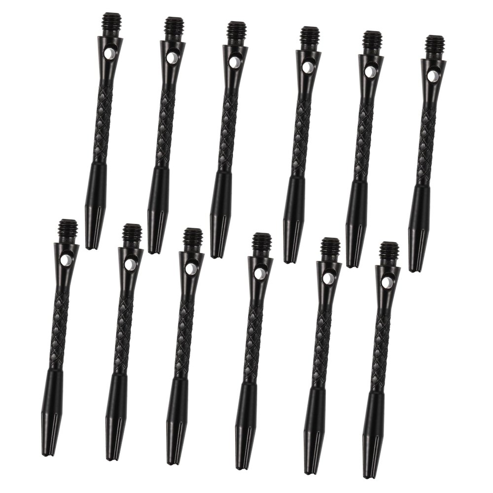 LIOOBO 12pcs Professional Aluminium Alloy Dart Shafts Knurled Grip for Enhanced Control Accessories for Dart Games