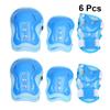 BESPORTBLE 6pc Boys and Girls Sports Protective Gear Set Elbow Pads Wrist Guards for Roller Skating Wrist Brace Boys and Girls Pads Sky Blue view 3