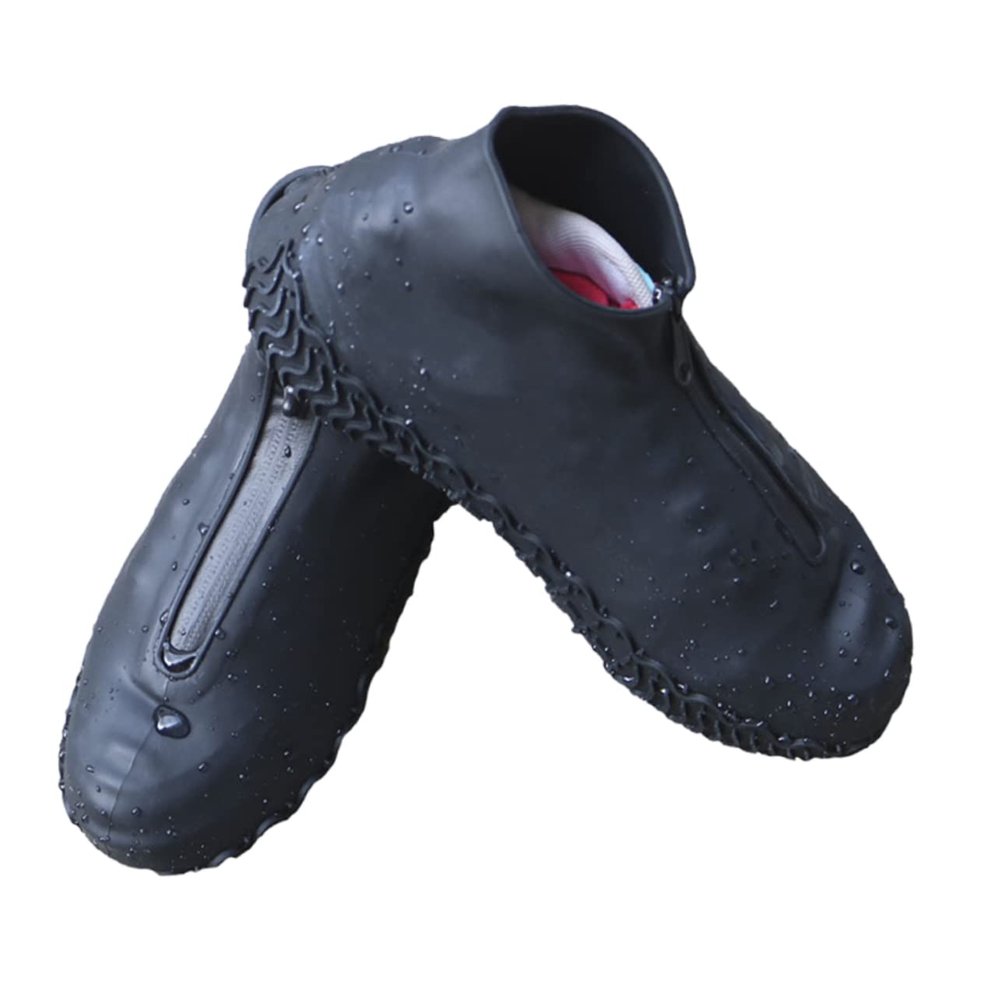 SUPVOX 1pair Skid Shoes Cover Silicone Rain Boot Protector for Outdoor Use s Black Easy to Clean and Reusable