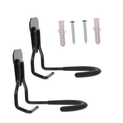 LIOOBO 2pcs Bike Rack Hook Wall Mount Bike Hanger Metal Storage Hanger for Garage Home Indoor Shed Accessory
