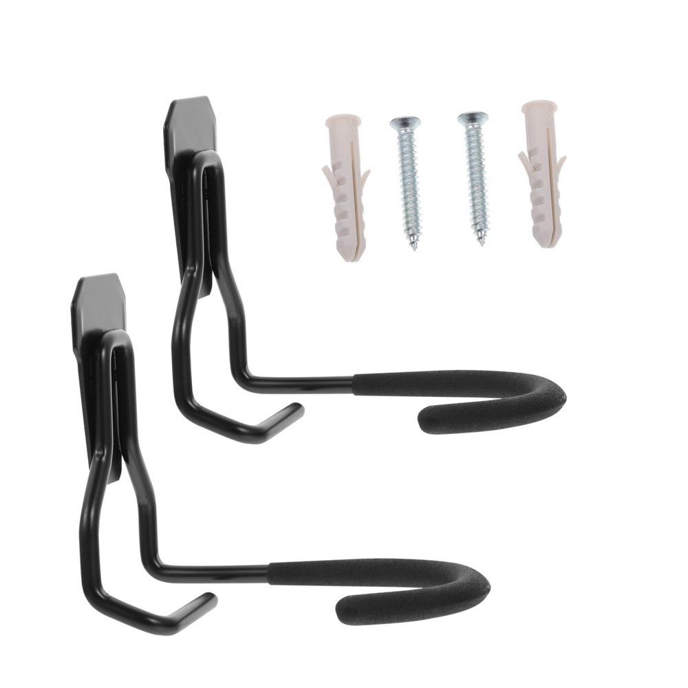 LIOOBO 2pcs Bike Rack Hook Wall Mount Bike Hanger Metal Storage Hanger for Garage Home Indoor Shed Accessory