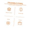 KOMBIUDA Bamboo Folding Stool Portable Outdoor Fishing Chair Lightweight and Durable for Camping Gardens and Home Use Versatile Mini Seat for Quick Rest view 4