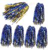 BIUDECO 6pcs Cheerleader Pompoms Handles and Reusable Cheer Props for Sports Events Dance Costumes and Team Spirit Lightweight Metallic Cheerleading Supplies view 1