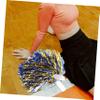 BIUDECO 6pcs Cheerleader Pompoms Handles and Reusable Cheer Props for Sports Events Dance Costumes and Team Spirit Lightweight Metallic Cheerleading Supplies view 2