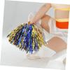 BIUDECO 6pcs Cheerleader Pompoms Handles and Reusable Cheer Props for Sports Events Dance Costumes and Team Spirit Lightweight Metallic Cheerleading Supplies view 4