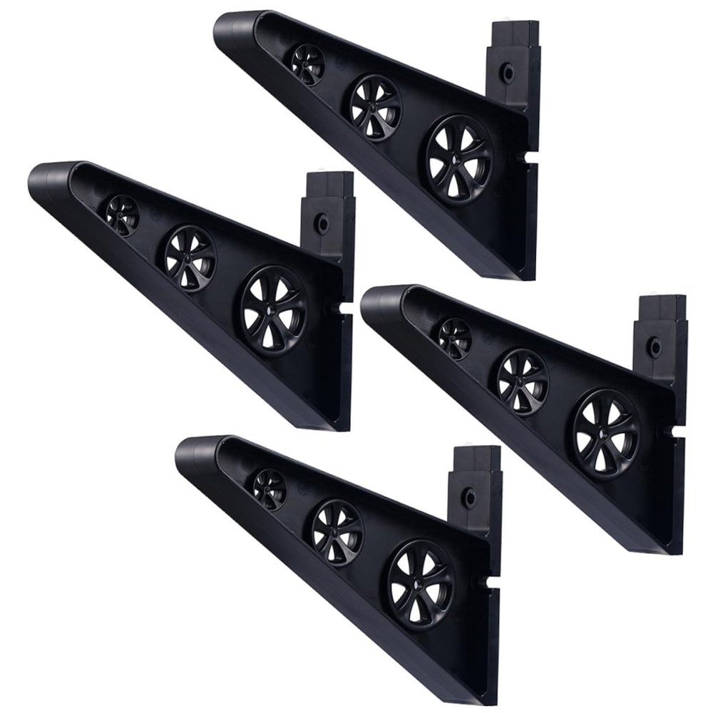 LIOOBO Multi Wall Rack for Skateboards Snowboards Wall Mount Storage Holder for Home Garage Shop Capacity Black