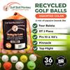 Golf Ball Monkey Recycled Hit-Away Practice Golf Balls 36 Pack with Mesh Bag - Pre-Owned Used Golf Balls for Driving Range & Training Golf Balls view 2