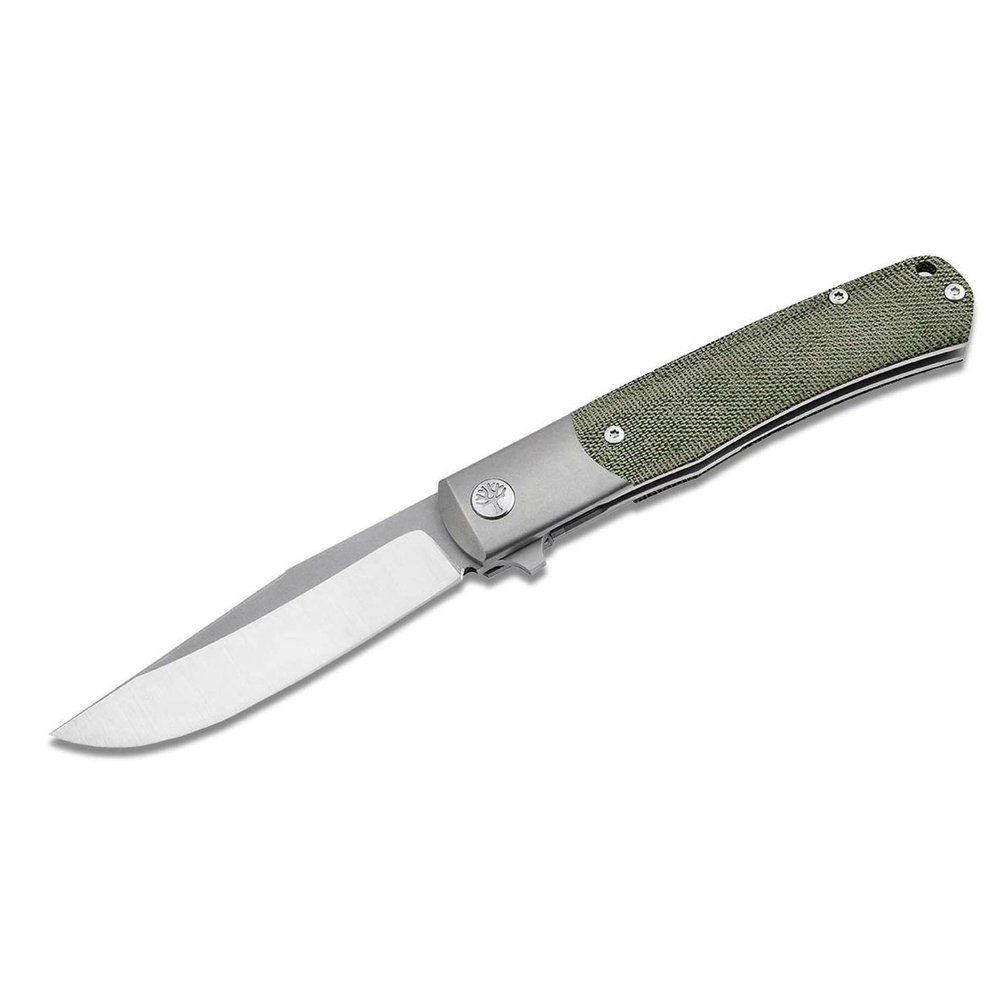 Bker SOLINGEN TRPPR Micarta Gentleman Knife - Flipper pocket knife with clip - professional folding - MagnaCut blade - handmade EDC knife noble - frame-lock trapper with case