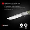 Bker SOLINGEN TRPPR Micarta Gentleman Knife - Flipper pocket knife with clip - professional folding - MagnaCut blade - handmade EDC knife noble - frame-lock trapper with case view 2