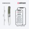 Bker SOLINGEN TRPPR Micarta Gentleman Knife - Flipper pocket knife with clip - professional folding - MagnaCut blade - handmade EDC knife noble - frame-lock trapper with case view 4