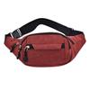 LIOOBO Waist Bag for Men Oxford Cloth Running Belt Strap Capacity Travel Pocket for Outdoor Sports Red view 1
