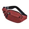 LIOOBO Waist Bag for Men Oxford Cloth Running Belt Strap Capacity Travel Pocket for Outdoor Sports Red view 3