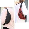 LIOOBO Waist Bag for Men Oxford Cloth Running Belt Strap Capacity Travel Pocket for Outdoor Sports Red view 4