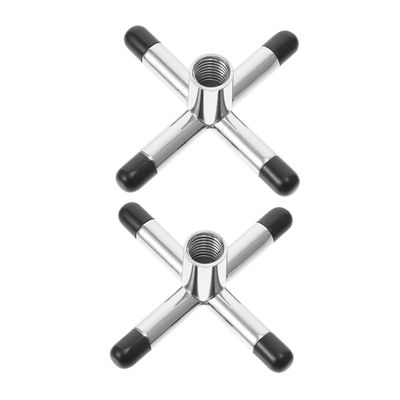 SUPVOX 2pcs Silver Billiards Cue Stick Bridge Holders Lightweight Cross Stand for Snooker Pool Cues Portable and Pool Accessory for Home Use