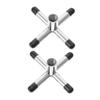 SUPVOX 2pcs Silver Billiards Cue Stick Bridge Holders Lightweight Cross Stand for Snooker Pool Cues Portable and Pool Accessory for Home Use view 1