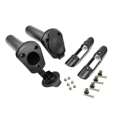 BESPORTBLE 2pcs Canoe Fishing Rod Holder Set Tilted Design for Easy Use Includes Fishing Brackets Screws P-Clamps Durable for Kayaking and Boating