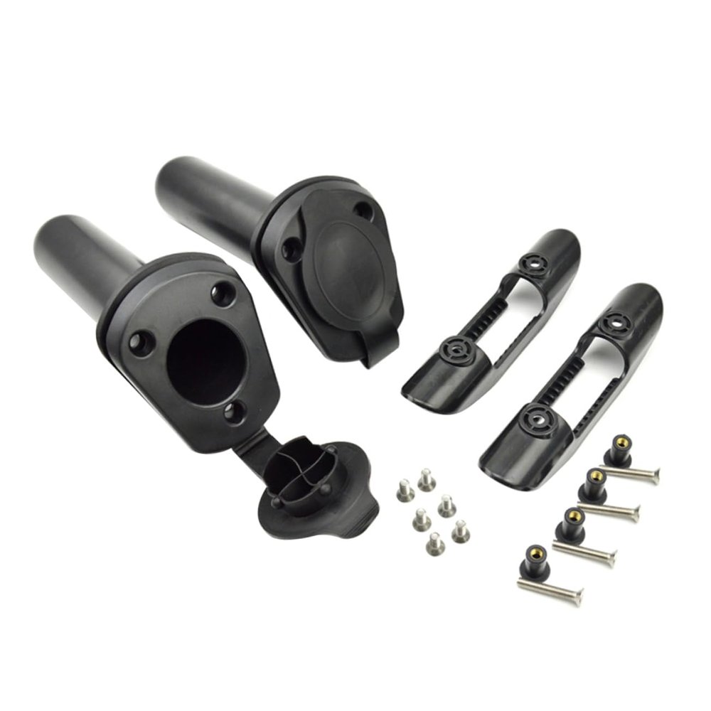 BESPORTBLE 2pcs Canoe Fishing Rod Holder Set Tilted Design for Easy Use Includes Fishing Brackets Screws P-Clamps Durable for Kayaking and Boating
