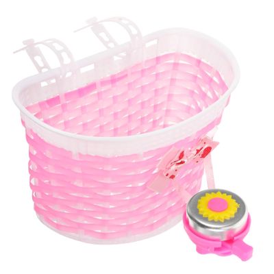 BESPORTBLE Detachable Boys and Girls Bike Basket Sturdy Front Bicycle Basket Bell Multi-use Scooter Storage for Girls