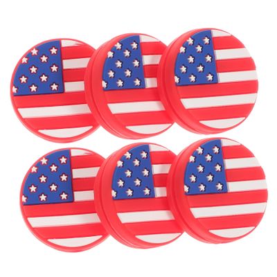 SUPVOX 6pcs Tennis Racket Vibration Dampeners Silicone Tennis Racket Absorbers American Flag for Enhanced Control