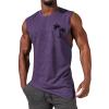 Ymosrh Mens Sleeveless T Shirts, Workout Muscle Tank Gym Fitness Bodybuilding T-Shirt Tops for Men Tee Shirts Black Tank Tops Undershirt Tank Workout Tshirts Workout Apparel Tank (XL, Purple) view 2