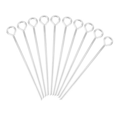 Anneome 10pcs Heavy Duty Steel Camping Tent Stakes Thickened Ground Pegs for Outdoor Tents Durable Design for Canopies and Awnings