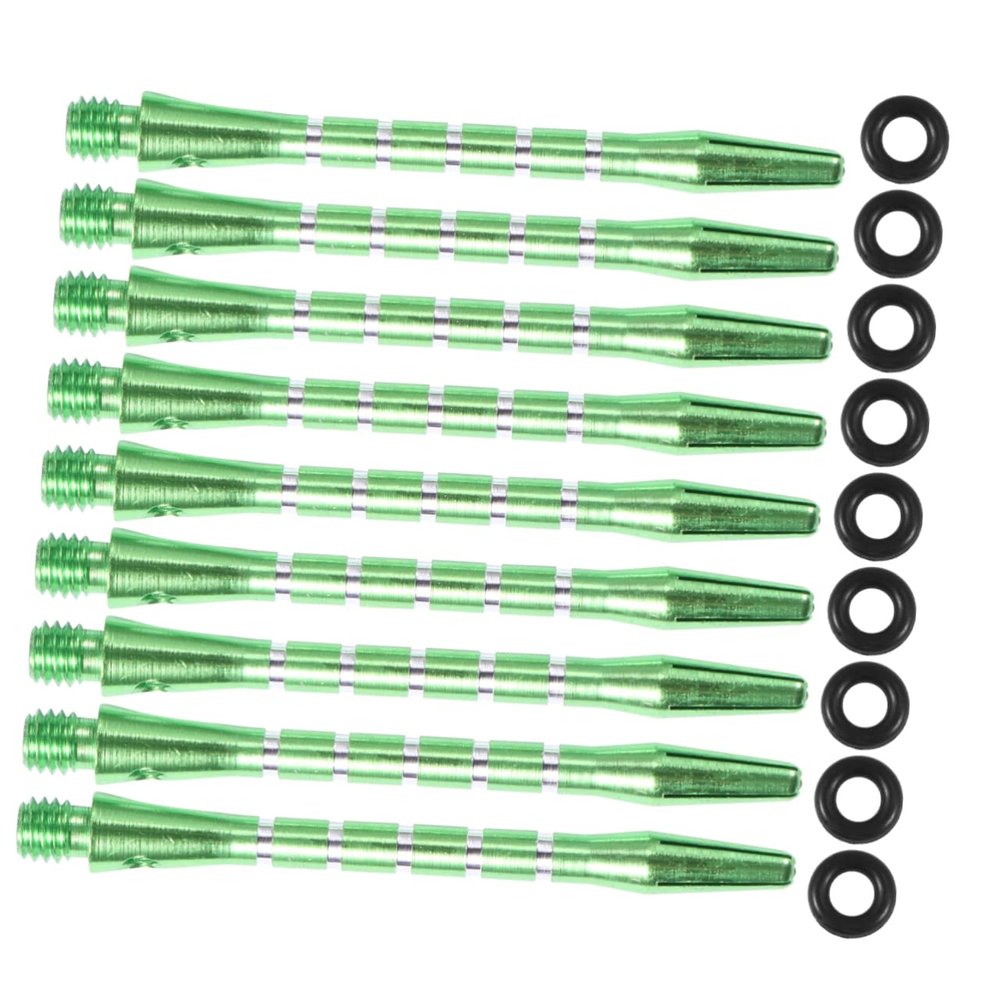 SUPVOX 20pcs Dart Shafts Rings Green Metal Stems for Darts Accessories Standard Screw Thread Replacement for Enhanced Flight Stability