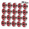 SUPVOX 20pcs Sealed Inline Roller Skate Wheel Bearings Rust High-Speed Design for Skateboards and Rollers Performance Red view 2