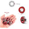 SUPVOX 20pcs Sealed Inline Roller Skate Wheel Bearings Rust High-Speed Design for Skateboards and Rollers Performance Red view 4