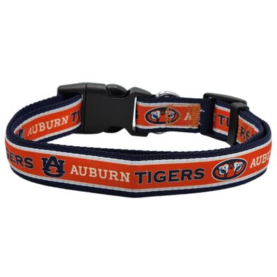 Pets First Collegiate PET Collar New Version Auburn Tigers Dog Collar, Size Medium. Best Sports Team Color for Dogs & Cats. A Shiny & Colorful Dog & Cat Collar Licensed by The NCAA