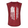 Ymosrh Workout Tank Tops, American Flag Shirts 4th of July Sleeveless Muscle Shirt Graphic Gym Workout Patriotic Tee Under Shirts Mens Tights XL Tshirts Undershirts Tank Tops Tank (4XL, Red) view 2