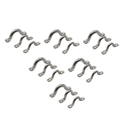 SUPVOX 18pcs Fixing Ring Kayak Deck Eye Straps Tie Down Stainless Steel Pad Eye for Kayak