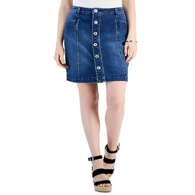 Style & Co. Button Fly Denim Skirt Ranger 16