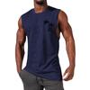 Ymosrh Workout Tank Tops for Men, Workout Muscle Tank Shirts Gym Fitness Bodybuilding Sleeveless T-Shirt Mens Undershirt Cotton Tank Top Men Tank Top Undershirts Vest Tights Workout (4XL, Navy) view 4