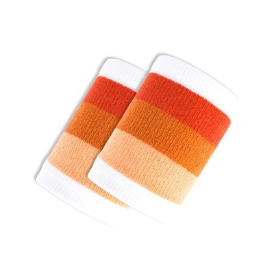 SUPVOX 2pairs Durable Cotton Sweat-Absorbent Wristbands for Men Women Moisture-Wicking Fitness Coral Red for Yoga Basketball Gym Workouts and Daily Use