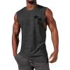 Ymosrh Mens Tank Tops, Workout Muscle Shirts Gym Fitness Bodybuilding Sleeveless T-Shirt Running Tank Top Men Undershirts Work Out Tanks for Black Top Undershirt Workout Tank (XL, Dark Gray) view 2