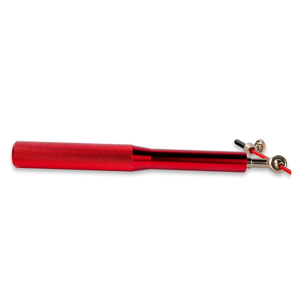 SUPVOX Aluminium Handle Steel Jumping Rope Metal Skipping Rope for Fitness Cardio Training and Home Workouts Lightweight Red Suitable for Ages