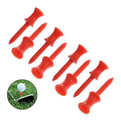 SUPVOX 50pcs Orange Castle Golf Tees Bright Color Durable Material for Practice and Training