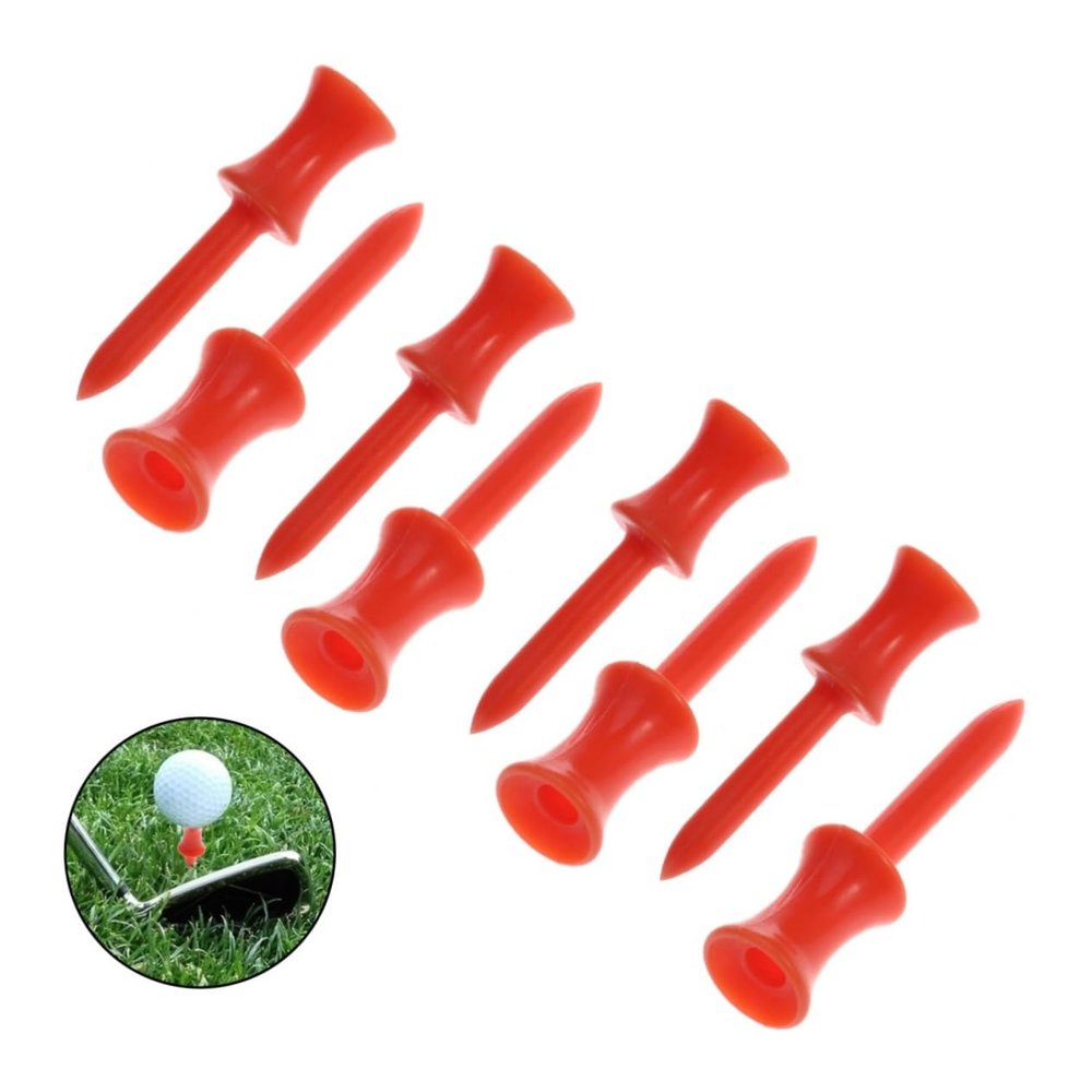 SUPVOX 50pcs Orange Castle Golf Tees Bright Color Durable Material for Practice and Training