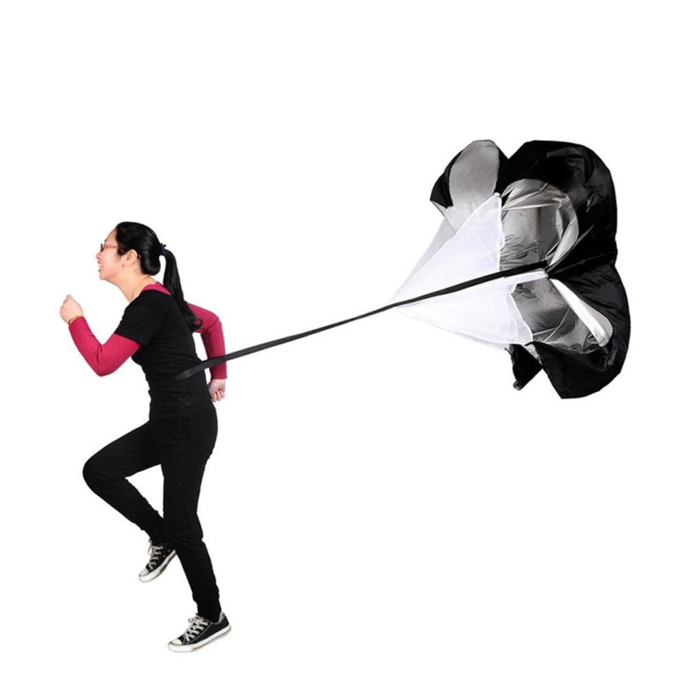 BESPORTBLE Resistance Parachute for Strength Training Athletic Equipment for Speed and Endurance Outdoor Running Black for Adults and Teens