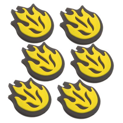 BESPORTBLE 6pcs Fire Shaped Tennis Racket Dampeners Absorbers for Enhanced Control and Comfort Silicone Tennis Accessories for Players
