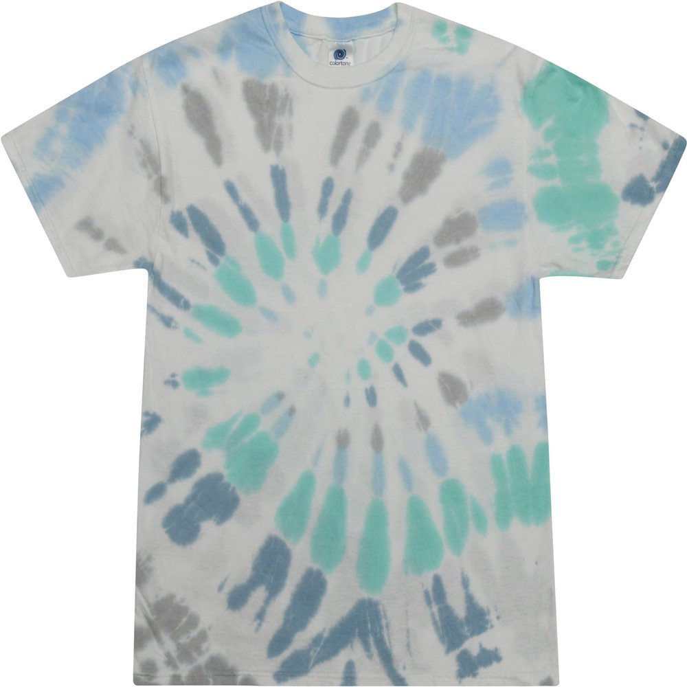 Colortone 100% Cotton Tie Dye Shirt for Women and Men, 2X-Large, Glacier