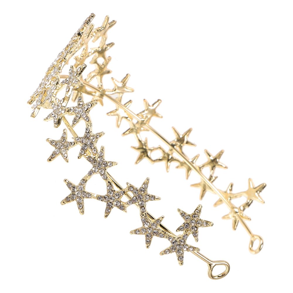 BRIGHTFUFU Wedding Rhinestone Headband for Women Lightweight Star Design Bridal Hair Accessories Elegant Headdress for Parties Photoshoots Special Occasions
