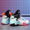 Kid's Basketball Shoes Boys Sneakers Girls Trainers Comfort High Top Basketball Shoes for Boys (Mint Green, 3 Big Kids) view 3
