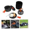 FOYTOKI 1set Portable Outdoor Cooking Pot and Kettle Camping Cookware for People and Lightweight for Hiking Picnics and Barbecues view 2