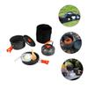 FOYTOKI 1set Portable Outdoor Cooking Pot and Kettle Camping Cookware for People and Lightweight for Hiking Picnics and Barbecues view 3
