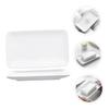 HOOTNEE 2pcs Ceramic Jewelry Tray Aesthetic Dish for Earrings Bracelets Versatile Serving Plate for Snacks Desserts Organizing Accessories Decor view 3