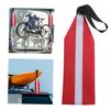 LIOOBO Easy Install Kayak Warning Flag Oxford Cloth Towing Flag Kayak Safety Reflective Stripes view 3