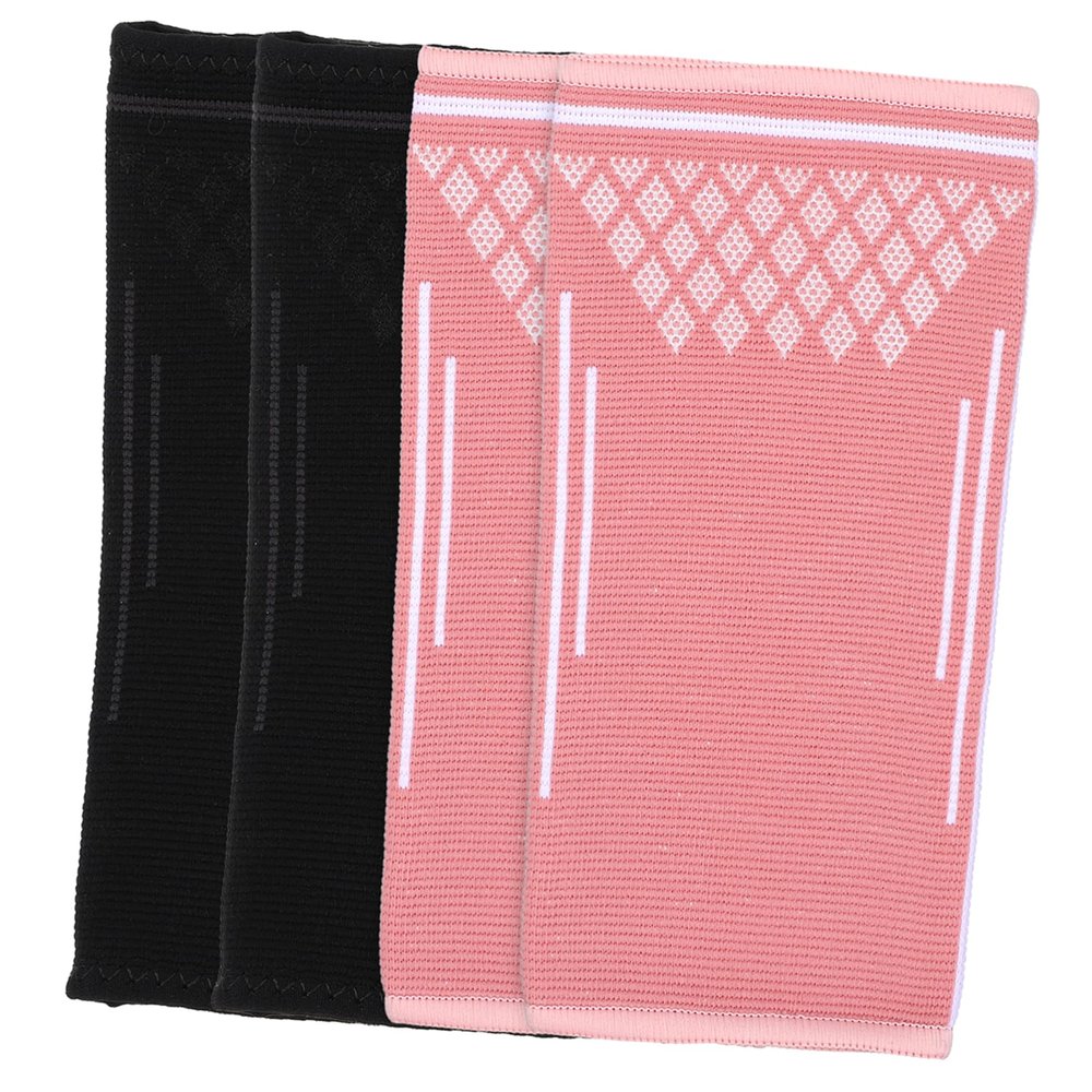 LIOOBO 2pairs Volleyball Arm Sleeves with Padding Comfortable Elastic Forearm Covers for Teens and Adults Breathable Protection for Sports Activities Pink and Black